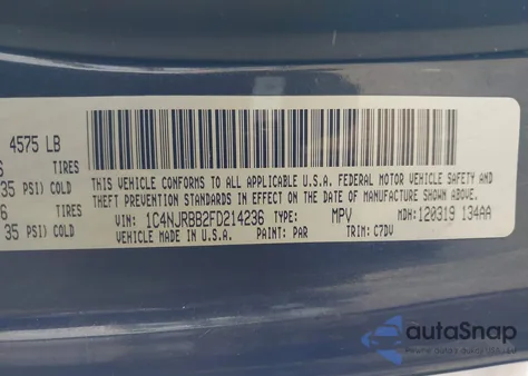 2015 Jeep Patriot Sport z USA, uszkodzony, nr VIN 1C4NJRBB2FD214236